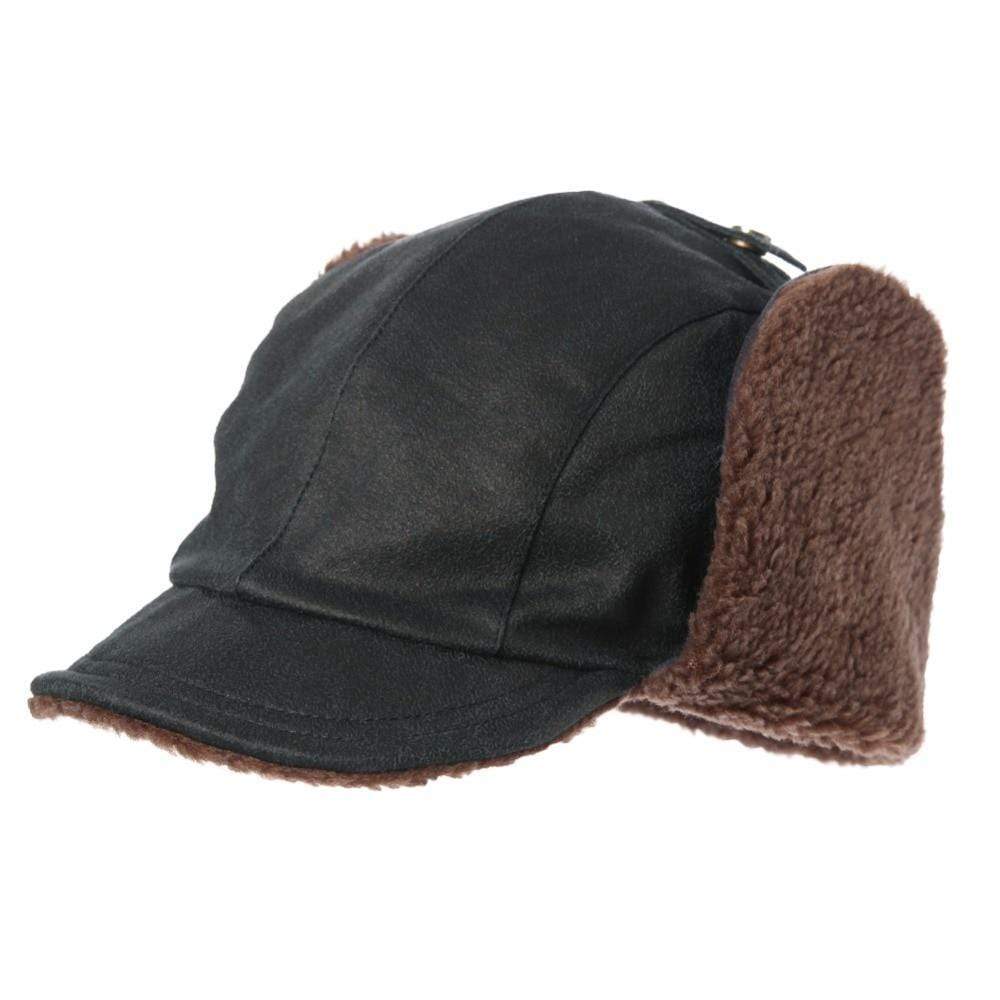 Trapper Hat Mens Fur Cap With Brim