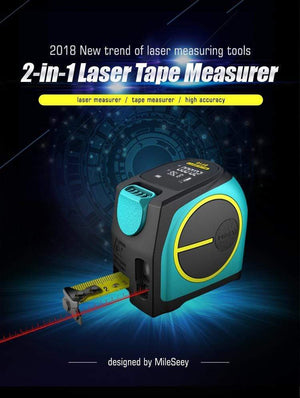 2 In 1 Laser Tape Measure Tool Electronic Distance