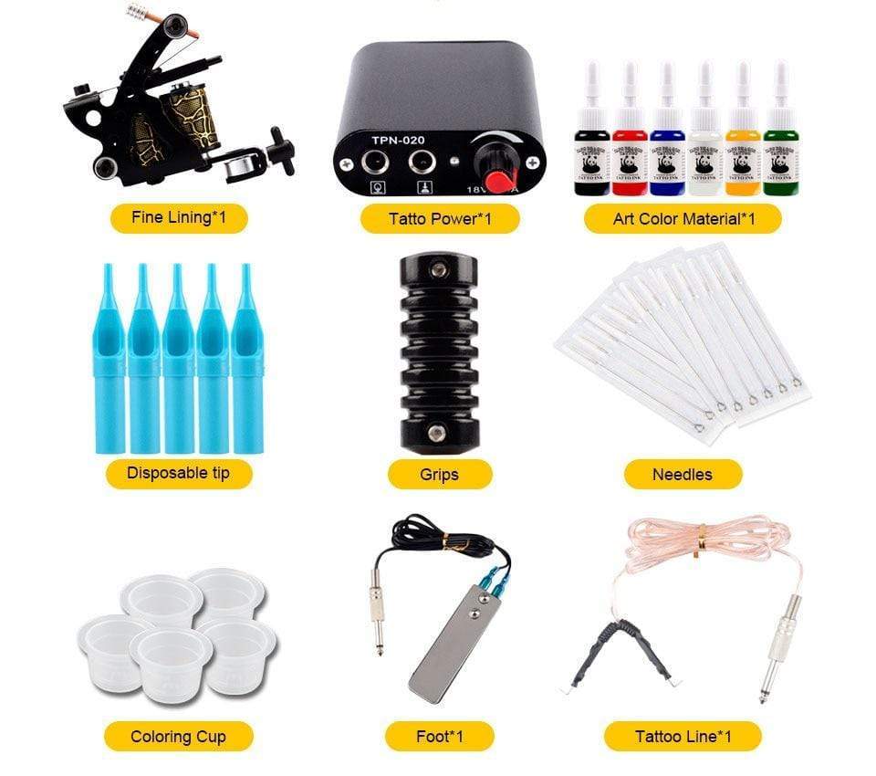 Tattoo Kits Starter Gun Machine Professional Rotary