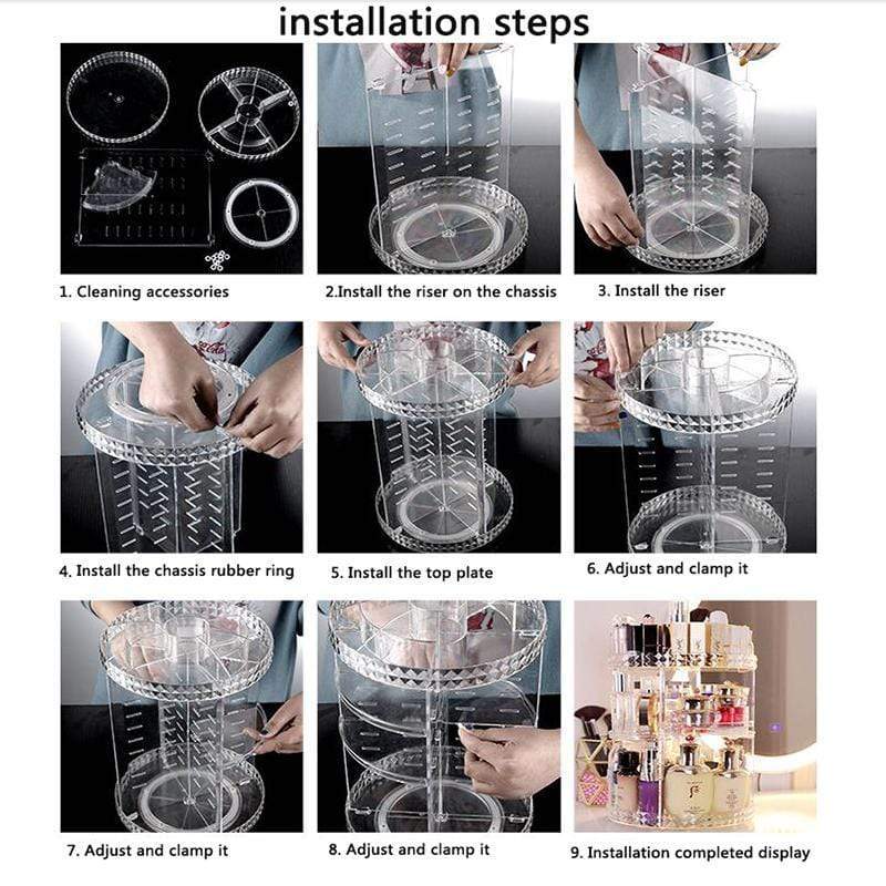 360 Degree Rotating Crystal Storage Box