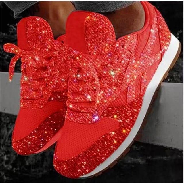 Sparkly Shoe Glitter Sneakers Womens