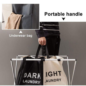 Laundry Sorter Organizer Basket 3 Bag Separator