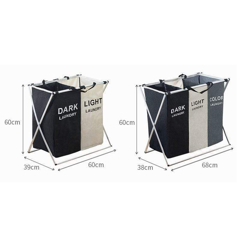 Laundry Sorter Organizer Basket 3 Bag Separator