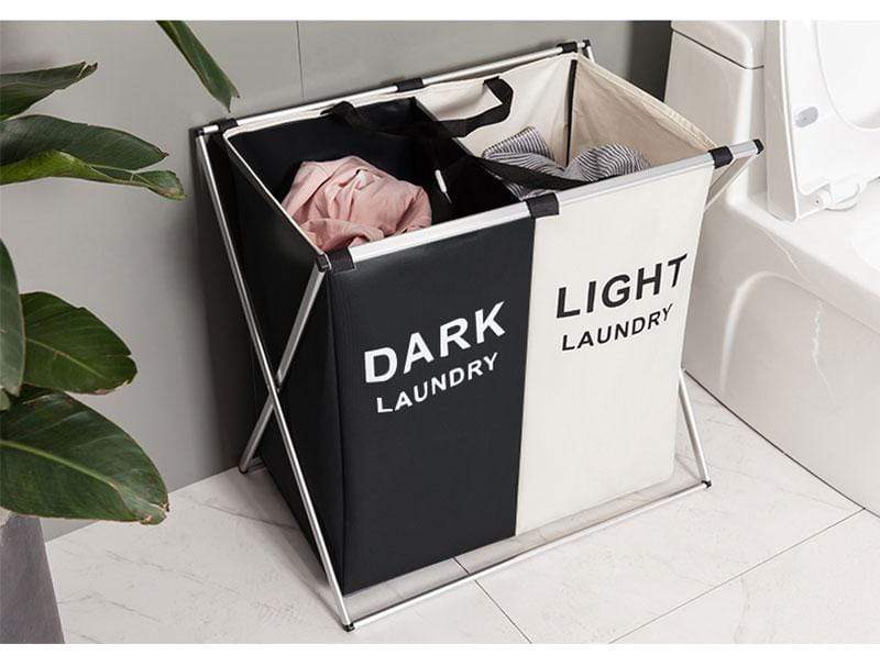 Laundry Sorter Organizer Basket 3 Bag Separator
