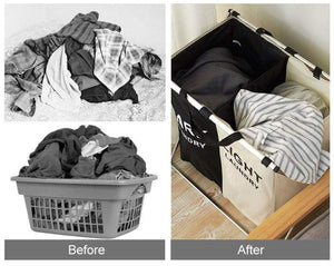 Laundry Sorter Organizer Basket 3 Bag Separator