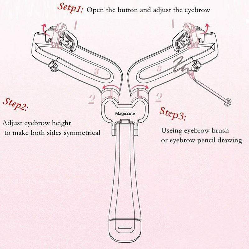 Adjustable Eyebrow Shapes Stencil