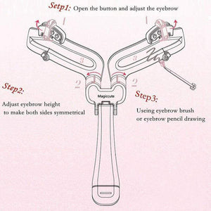 Adjustable Eyebrow Shapes Stencil