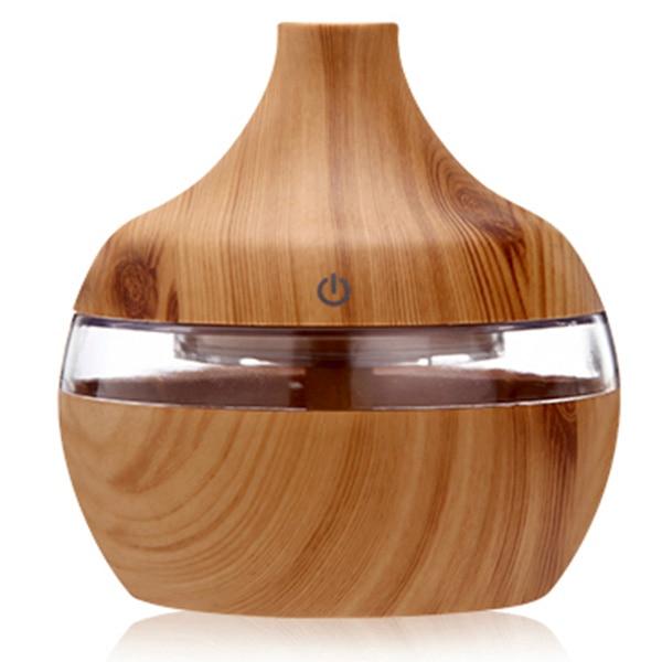 Electric Humidifier Aroma Oil Diffuser Ultrasonic Wood USB LED Light