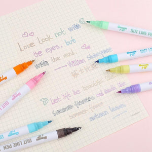 Double Line Fluorescent Pen