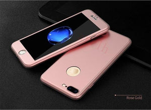 360° Protection Magnet IPhone Case With Glass