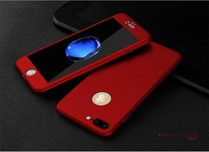 360° Protection Magnet IPhone Case With Glass