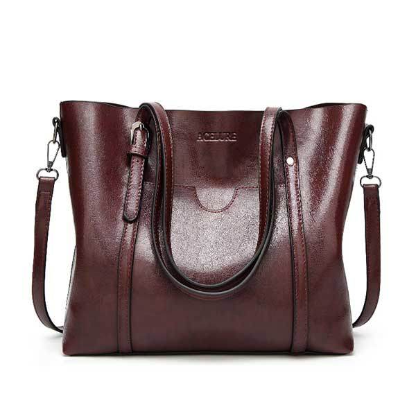 ACELURE Women bag Oil wax Women's Leather Handbags Luxury Lady Hand Bags With Purse Pocket Women messenger bag Big Tote Sac Bols