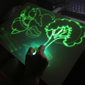 2019 A4 A5 LED Luminous Drawing Board Graffiti Doodle Drawing Tablet Magic Draw With Light Fun And Developing Toy Drawing Board