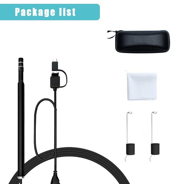 Ear Cleaning Endoscope 3 in1 USB HD Visual Ear Spoon 5.5mm Mini Camera Android PC Ear pick Otoscope Borescope Tool Health Care