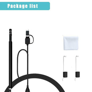 Ear Cleaning Endoscope 3 in1 USB HD Visual Ear Spoon 5.5mm Mini Camera Android PC Ear pick Otoscope Borescope Tool Health Care