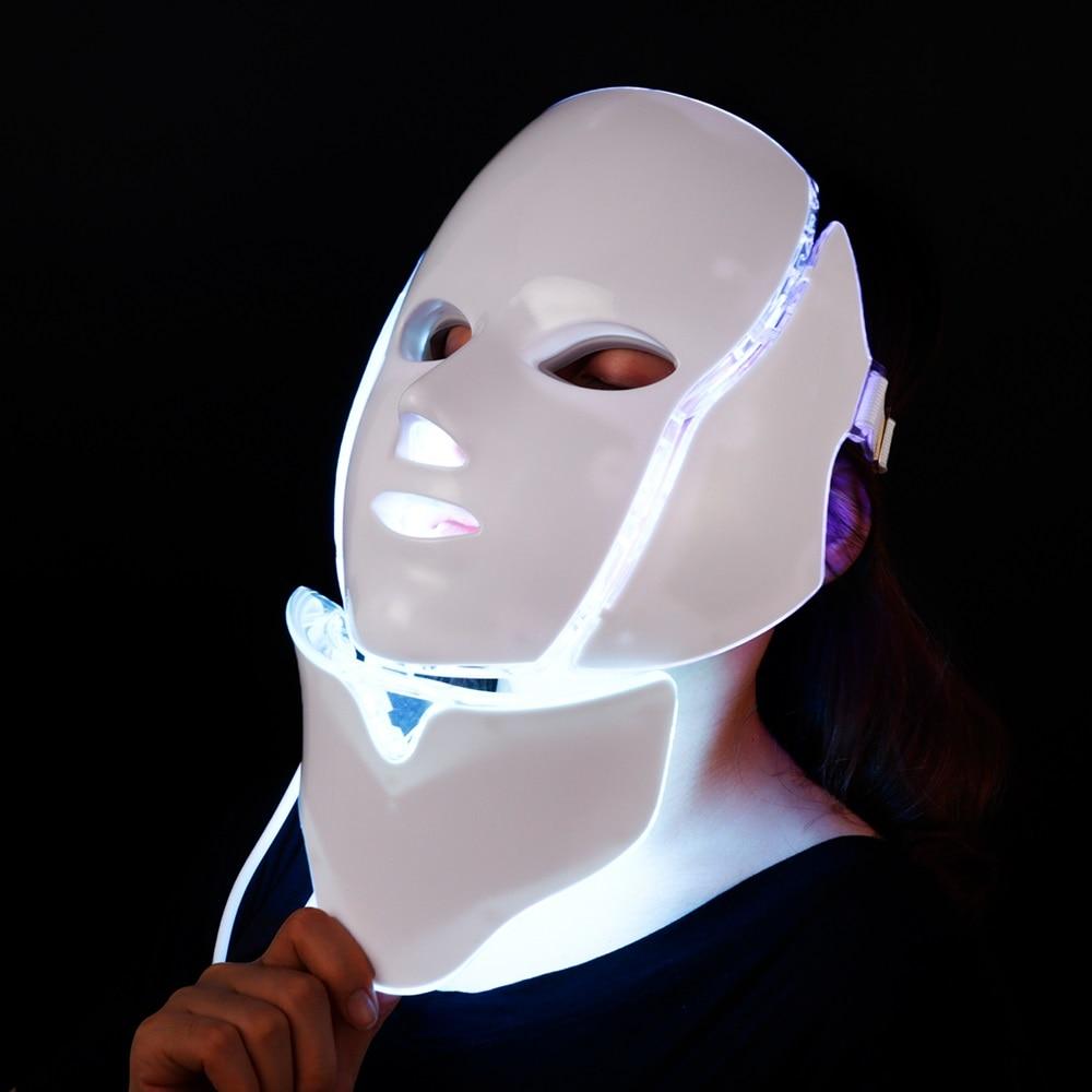 7 Colors Electric Led Facial Mask Face Mask Machine Light Therapy Acne Mask Neck Beauty Led Mask Skin Rejuvenation