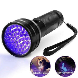 100 LED UV Blacklight Flashlight Super Bright 10 W 395 nm Violet Ultra Hand Lamp UV Torch Light For Money ,Bed Bugs, Scorpions