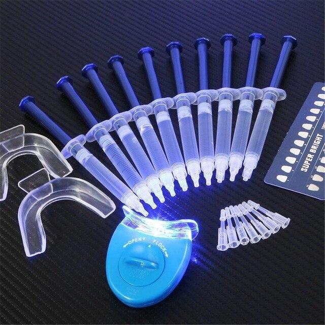 Teeth Whitening Peroxide Dental Bleaching System Oral Gel Kit With LED Tooth Whitener Dental Equipment Cold Light Tooth Beauty