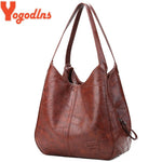 Yogodlns Vintage Women Hand Bag Designers Luxury Handbags Women Shoulder Bags Female Top-handle Bags Fashion Brand Handbags