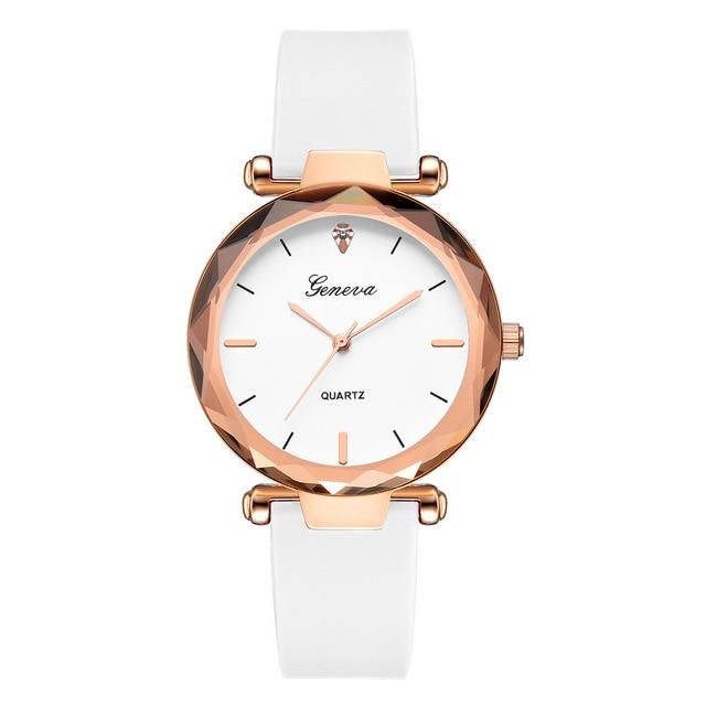 Hot Sell Newest Luxury Brand Geneva Watch Womens Watches Silica Quartz Dress Ladies Wrist Watch Waterproof relogio feminino