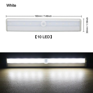 6/10 LEDs PIR LED Motion Sensor Light Cupboard Wardrobe Bed Lamp LED Under Cabinet Night Light For Closet Stairs Kitchen