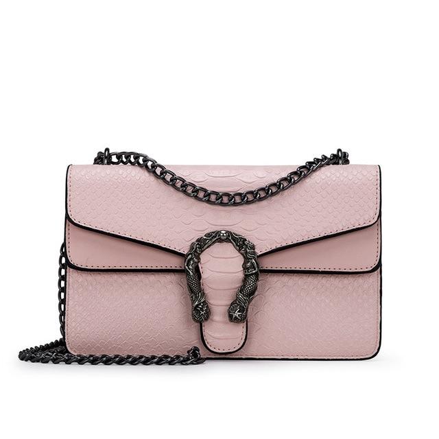 Snake Fashion Brand Women Bag Alligator PU Leather Messenger Bag Designer Chain Shoulder Crossbody Bag Women Handbag Bolso Mujer