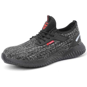 JACKSHIBO All Season Safety Work Shoes Boots For Men Anti-Smashing Steel Toe Cap Shoes Indestructible Safety Boots Work Sneakers
