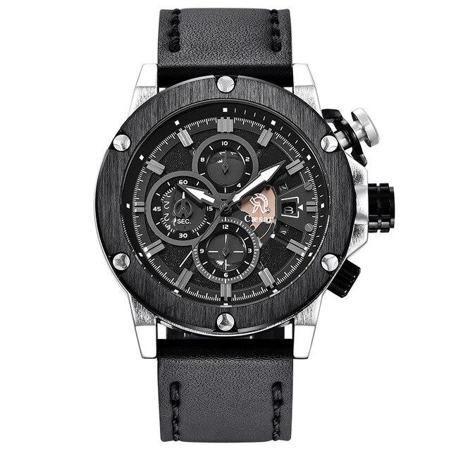Leather Strap caesar Rose gold Quartz Chronograph Waterproof Sports Mens Watches Top Brand Luxury Wristwatch Male Watch Men 2020