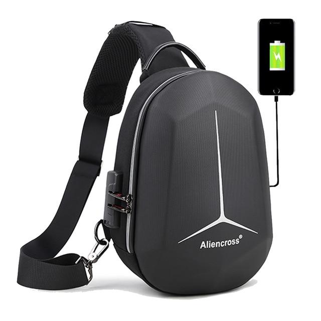 2019 New Multifunction shoulder bag for men Waterproof Short Trip Chest Bag Anti Theft Men Crossbody Bags Oxford USB Charging