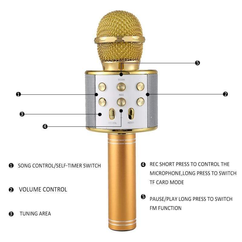 Wireless Bluetooth Karaoke Microphone