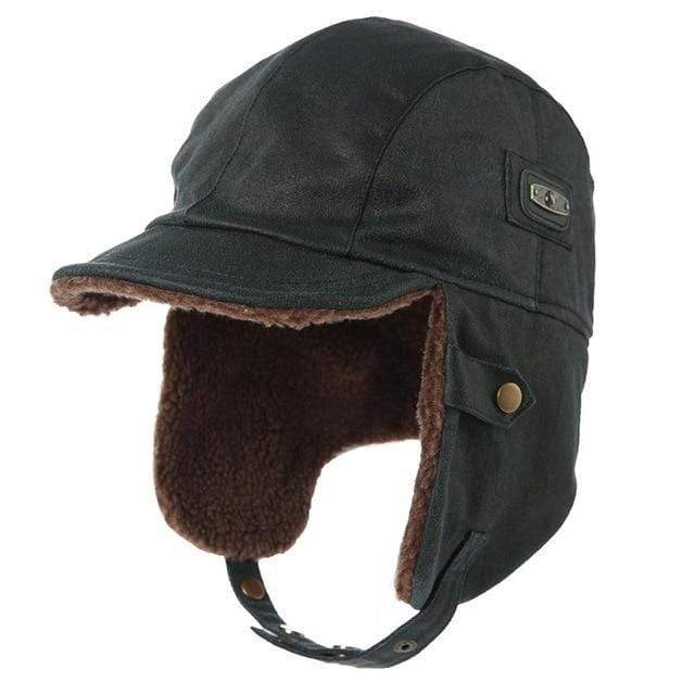 Trapper Hat Mens Fur Cap With Brim