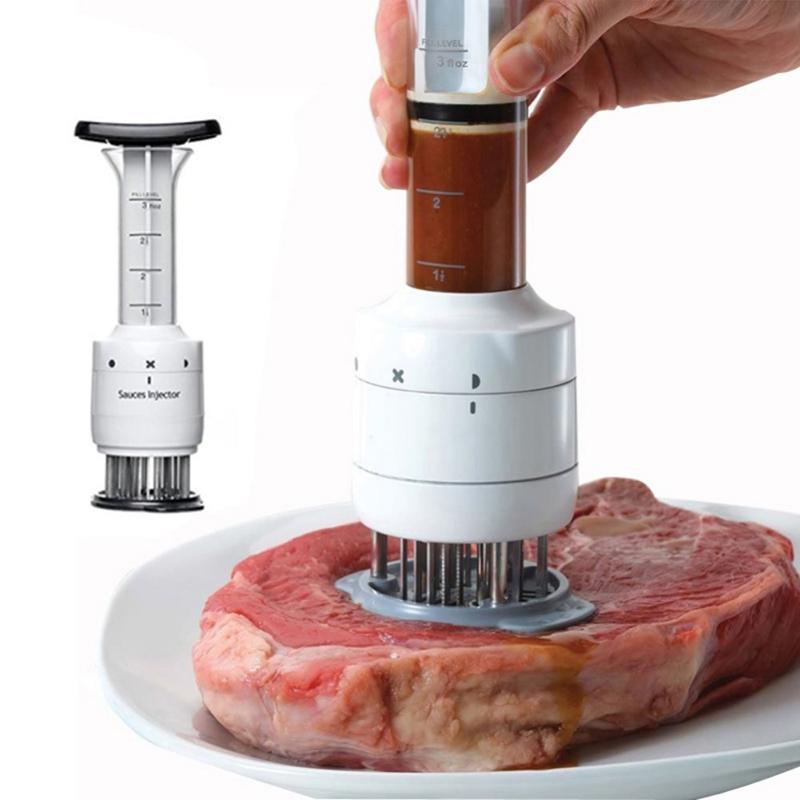 Meat Marinade Injector Barbecue Seasoning Injectors Meat Tenderizer Kitchen Gadgets BBQ Cooking Tools