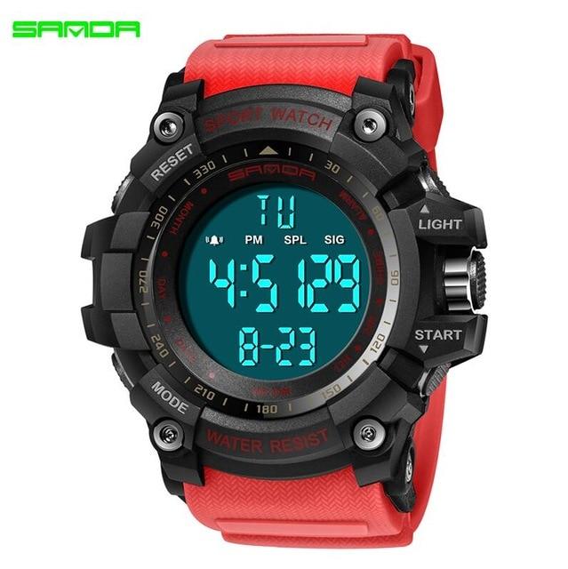 2019 SANDA Digital Watch Men Luxury Brand Military Watch Fashion Men Sport Watch Alarm Stopwatch Clock Male Relogio Masculino