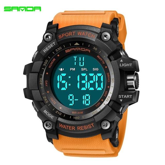 2019 SANDA Digital Watch Men Luxury Brand Military Watch Fashion Men Sport Watch Alarm Stopwatch Clock Male Relogio Masculino