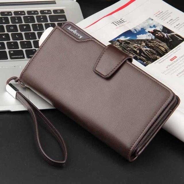 2019 Fashion Top Quality leather long wallet men Purse male clutch zipper around wallets men women money bag pocket mltifunction