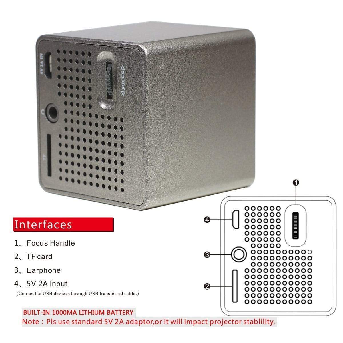 Mini Projector 1080P HD With WiFi