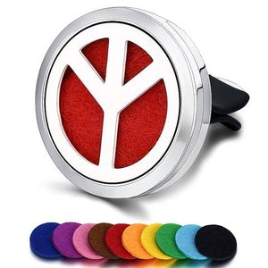 Car Air Freshener Car Perfume Diffuser Clip Car Air Auto Vent Freshener Essential Oil Perfume Locket (Free 10pc pad)  C001