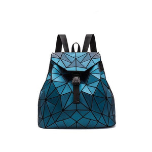 Women Backpack matte Geometric bag Female Backpacks For Teenage Girls Bagpack Drawstring Bag Holographic Backpack