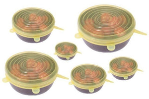6PCS Silicone Stretch Lids Universal Silicone Food Wrap Bowl Pot Lid